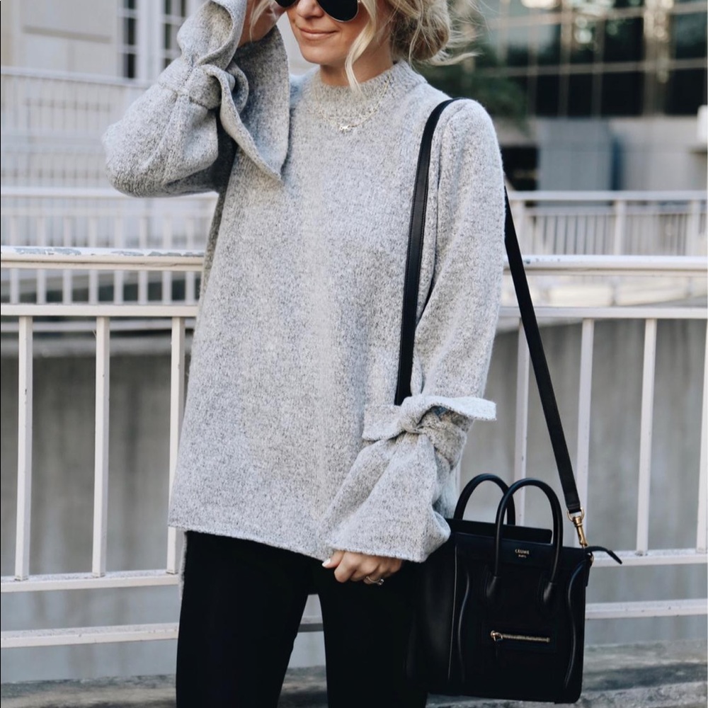 Nordstrom Tie Sleeve Sweater